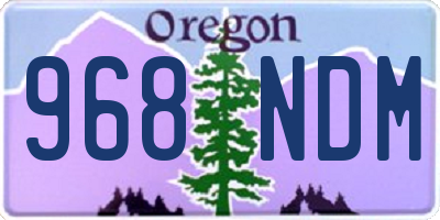 OR license plate 968NDM