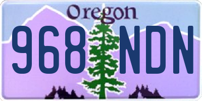 OR license plate 968NDN
