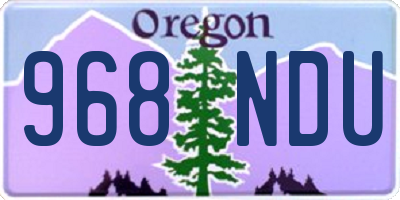 OR license plate 968NDU