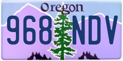 OR license plate 968NDV