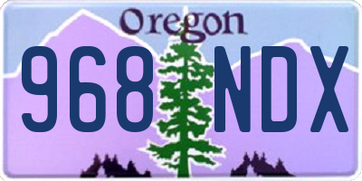 OR license plate 968NDX
