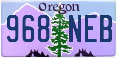 OR license plate 968NEB