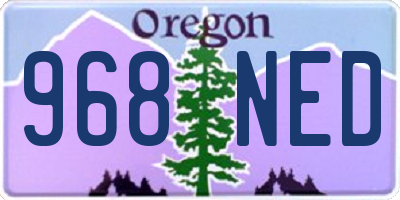 OR license plate 968NED