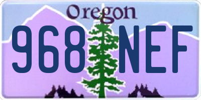 OR license plate 968NEF