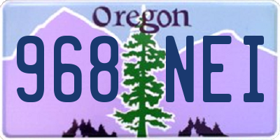 OR license plate 968NEI