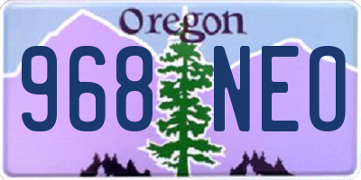OR license plate 968NEO