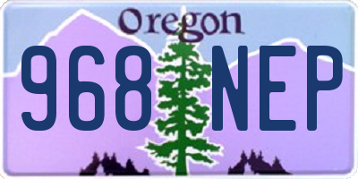 OR license plate 968NEP