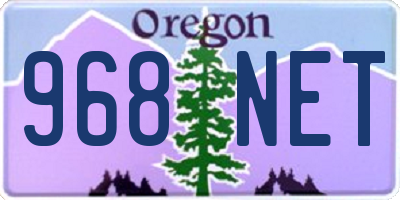 OR license plate 968NET