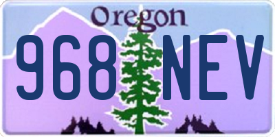 OR license plate 968NEV