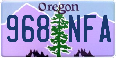 OR license plate 968NFA