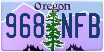 OR license plate 968NFB