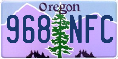 OR license plate 968NFC