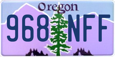OR license plate 968NFF