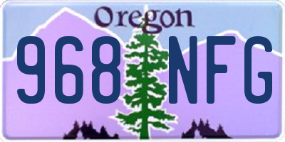 OR license plate 968NFG