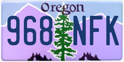 OR license plate 968NFK