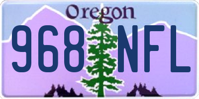 OR license plate 968NFL