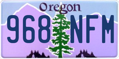 OR license plate 968NFM