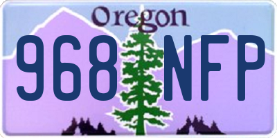 OR license plate 968NFP