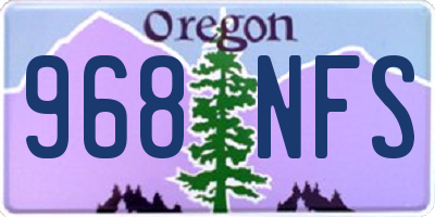 OR license plate 968NFS