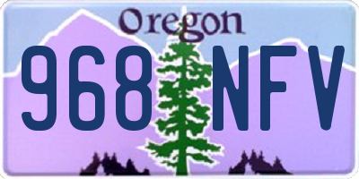 OR license plate 968NFV