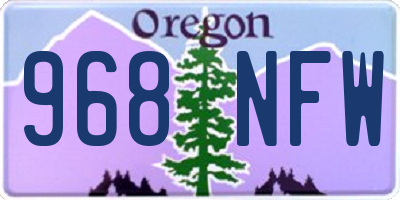 OR license plate 968NFW