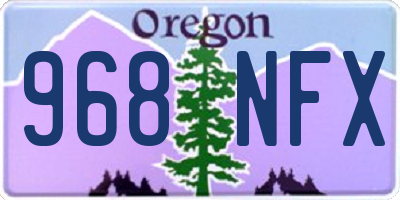 OR license plate 968NFX