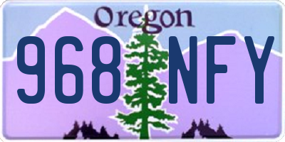 OR license plate 968NFY
