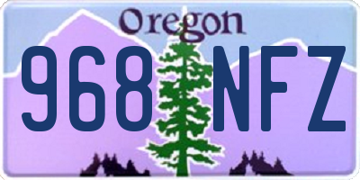 OR license plate 968NFZ