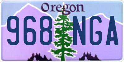 OR license plate 968NGA