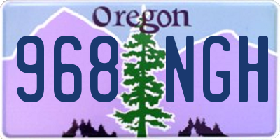 OR license plate 968NGH
