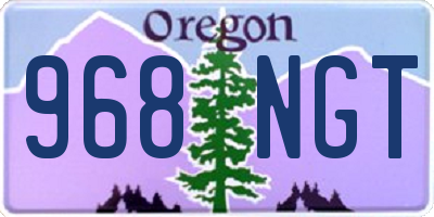 OR license plate 968NGT