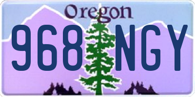 OR license plate 968NGY