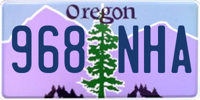 OR license plate 968NHA