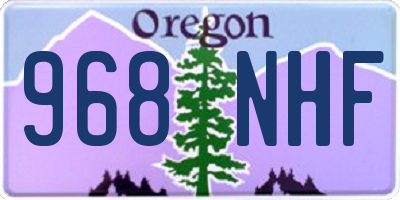 OR license plate 968NHF