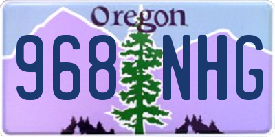 OR license plate 968NHG