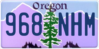 OR license plate 968NHM