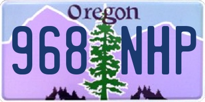 OR license plate 968NHP