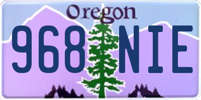 OR license plate 968NIE