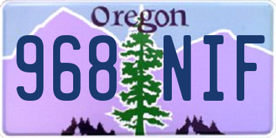 OR license plate 968NIF
