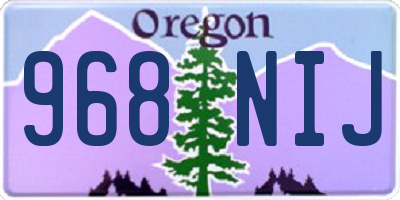 OR license plate 968NIJ