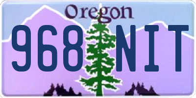OR license plate 968NIT