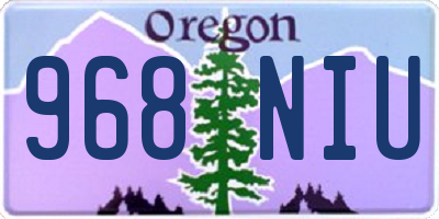 OR license plate 968NIU