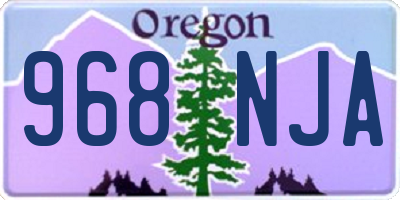 OR license plate 968NJA