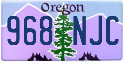 OR license plate 968NJC