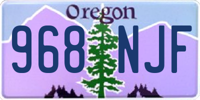 OR license plate 968NJF