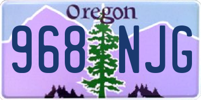 OR license plate 968NJG