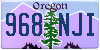 OR license plate 968NJI