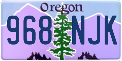 OR license plate 968NJK