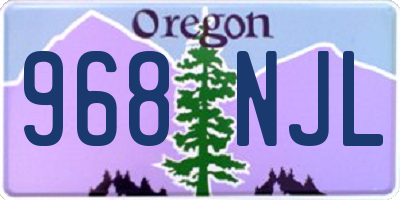 OR license plate 968NJL
