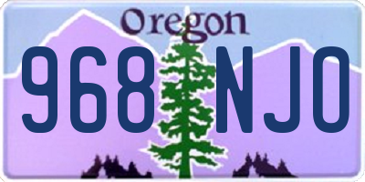 OR license plate 968NJO